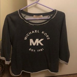 Michael Kors gray cuffed sweater